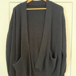 Kyte Women's Black Open Front Cardigan Sweater